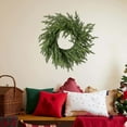thumbnail image 4 of 18.2Inch Norfolk Pine Wreath for Front Door, Real Touch Norfolk Pine Wreath Artificial Green Wreath Greenery Realistic Wreath Holiday Decoration for Home Decor, 4 of 7
