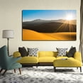 thumbnail image 2 of Sunrise Hiking In The Desert Wall Art Desert Sunset Picture Canvas Art Sand Dunes Framed Painting Wall Decor For Home Office Bedroom Livingroom Ready to Hang, 2 of 6