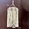 thumbnail image 2 of Cubierta para luz colgante estilo bohemio, pantalla tejida minimalista con borlas, pantalla de luz para baño, hogar, interior, regalo de inauguración, 2 of 8