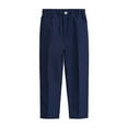 thumbnail image 6 of LYMAYTER 2-12T Kids Boys Chino Dress Pants Toddler Skinny Stretch Chino Pants School Uniform Pant Baby Adjustable Waist Relaxed Fit Pant, 6 of 9