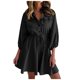 thumbnail image 1 of Nueva solapa camisa de un solo pecho europeo y americano bolsillo corbata vestido casual mujeres Pompotops  hdfakjf9402, 1 of 9