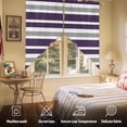 thumbnail image 5 of Dark Purple Swag Valances for Windows 2 Pack Gray White Stripe Swag Kitchen Curtains 45 Inches Long Rod Pocket Short Window Treatment for Kitchen Bathroom 36"x45", 5 of 8