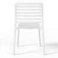 thumbnail image 6 of WestinTrends Playa Outdoor Stackable Polypropylene Plastic Resin Dining Side Chairs (Set of 2), White, 6 of 15