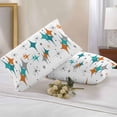 thumbnail image 2 of Boho Middle Century Lumbar Pillow Covers 20x12 Inch Set of 2, Retro Orange Teal Grey Star Rhombus Waterproof Outdoor Pillow Covers, Decorative Cushion Pillowcases for Couch, Sofa, Bed, Garden, Patio, 2 of 9