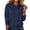 Inverlee Navy-Sweatshrit, variant on Inverlee Waffle Knit Hooded Sweatshirts for Women Drawstring Long Sleeve Pullovers Raglan Loose Fit Tops Everyday Relaxed Outfits Navy (S-XXL)