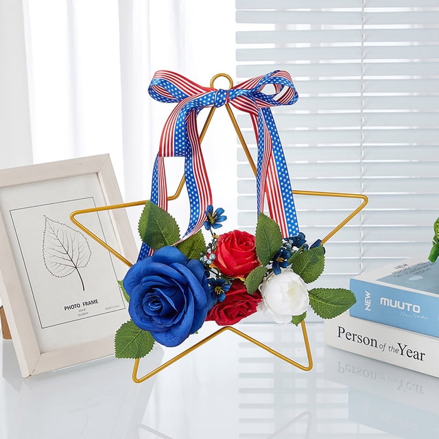 CEHVOM Outdoor Iron Independence Day Colorful Ribbons Metal Wall Hangings And Wall Hangings At The Hotel