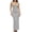 Gray, variant on Womens Dresses summer V-Neck Casual Maxi Solid Bodycon Slim Fit Dressy Dress Comfy Tunic Ankle Length Sundress Minimalist Elegant Going out Party Women Dresses