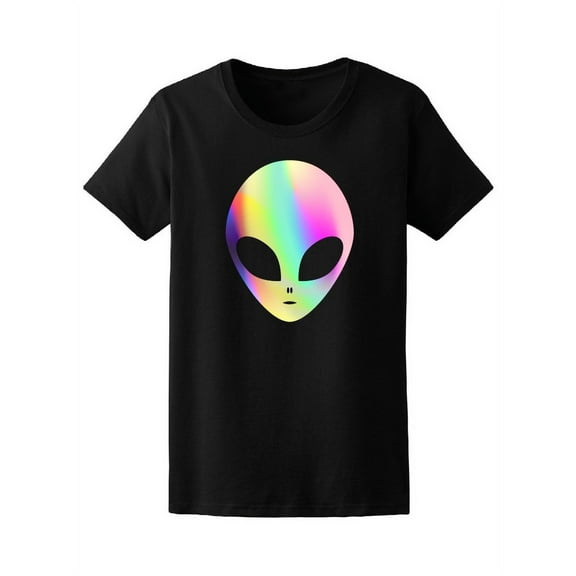 Multicolored Trendy Alien Space  T-Shirt Women -Image by Shutterstock, Female Large