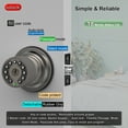 IULOCK Keyless Entry Door Knob, Code Lock with Key, Auto Lock, 50 User ...
