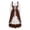 Coffee, variant on Maid Dresses for Women Bridal Shower for Guest Medieval European Court Dress for Festival Wine M