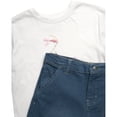thumbnail image 3 of Baby Phat Girls Denim Pants Set Soft Crewneck Girls Shirts and Wide Leg Denim Jeans Set 2 Piece, 3 of 7
