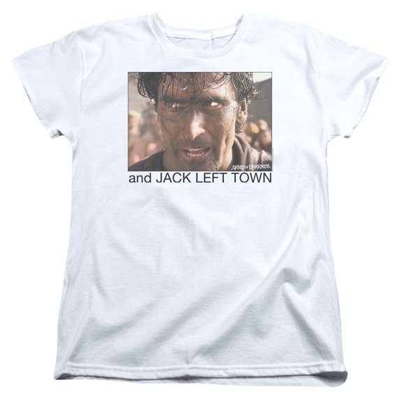 Army Of Darkness Jack Left Town Women's T-Shirt White