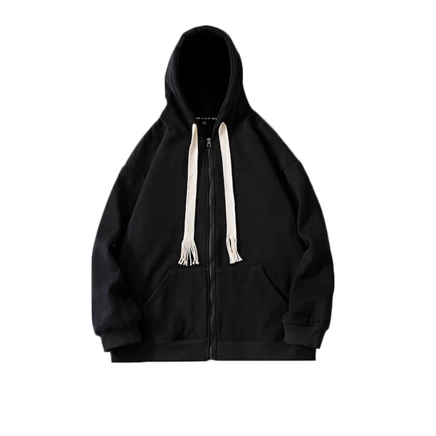 Gibobby Sudadera hombre Sudadera con capucha para hombre, con cierre completa, para hombre(Negro,XG)