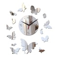 thumbnail image 2 of Reloj de pared geométrico 3D con pegatina acrílica silenciosa y mariposa decorativa para bricolaje Argenta1, 2 of 8