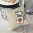 thumbnail image 6 of Square Throw Pillow Covers with Core, Cartoon Wheat Flour Pattern Pillows for Sofa Beds, 18"x18", 6 of 9