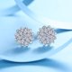 thumbnail image 3 of Pendientes de tuerca con forma de flor nupcial de circonia cúbica completa de 15mm para mujer y niña, regalo de joyería para el Día de San Valentín/día de la madre/Navidad, 3 of 5