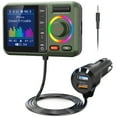 thumbnail image 1 of Transmisor FM Bluetooth Nulaxy KM28 con pantalla a color verde, 1 of 8