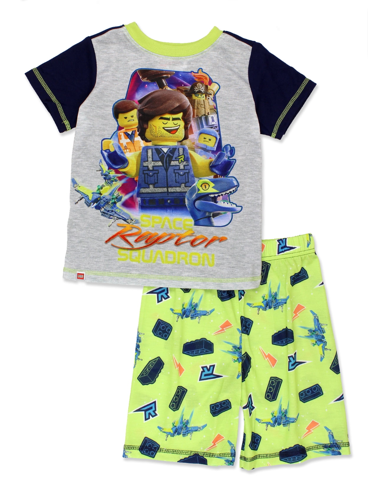 Lego Movie 2 The Second Part 2 Piece Girls Short Sleeve Tee Shorts Pajamas Set