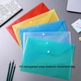 thumbnail image 3 of pitrice 12 Pcs A4 Plastic Envelopes Waterproof Clear Document File Folders Tutorial Organizer Pouch Bag School Office Supplies Red, 3 of 9
