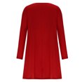 thumbnail image 4 of Dwaogom Women's Fashion Casual Long Sleeve Solid Round Neck Ladies Loose Mini Dress Halter Dresses For Women Red Maxi Dress Cute Dresses For Teens, 4 of 5