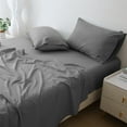 thumbnail image 7 of Mildly Queen Size Soft Bed Sheets Set, 1800 Thread Count, 22" Deep Pocket 4 packs, Soft Microfiber, Grey, 7 of 7