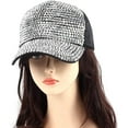 thumbnail image 3 of Bling Baseball Hats, Women Studded Rhinestone Crystals Adjustable Baseball Cap Sparkle Bling Denim Sun Hat, 3 of 6