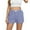 Sky Blue, variant on Oalirro Women's Linen Shorts High Waist Summer Casual Comfortable Wide Leg Retro Checkered Shorts for Ladies
