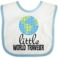 thumbnail image 3 of Inktastic Little World Traveler Boys or Girls Baby Bib, 3 of 4