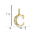 thumbnail image 3 of Auriga Fine Jewelry 14K Yellow Gold Diamond Letter C Initial Pendant for Women (L - 0.6 inch), 3 of 6
