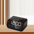 thumbnail image 2 of Alarm Clock Radio Multifunctional LED Music Timing Rechargeable FM Radio Alarm Clock for Home Black, 2 of 5