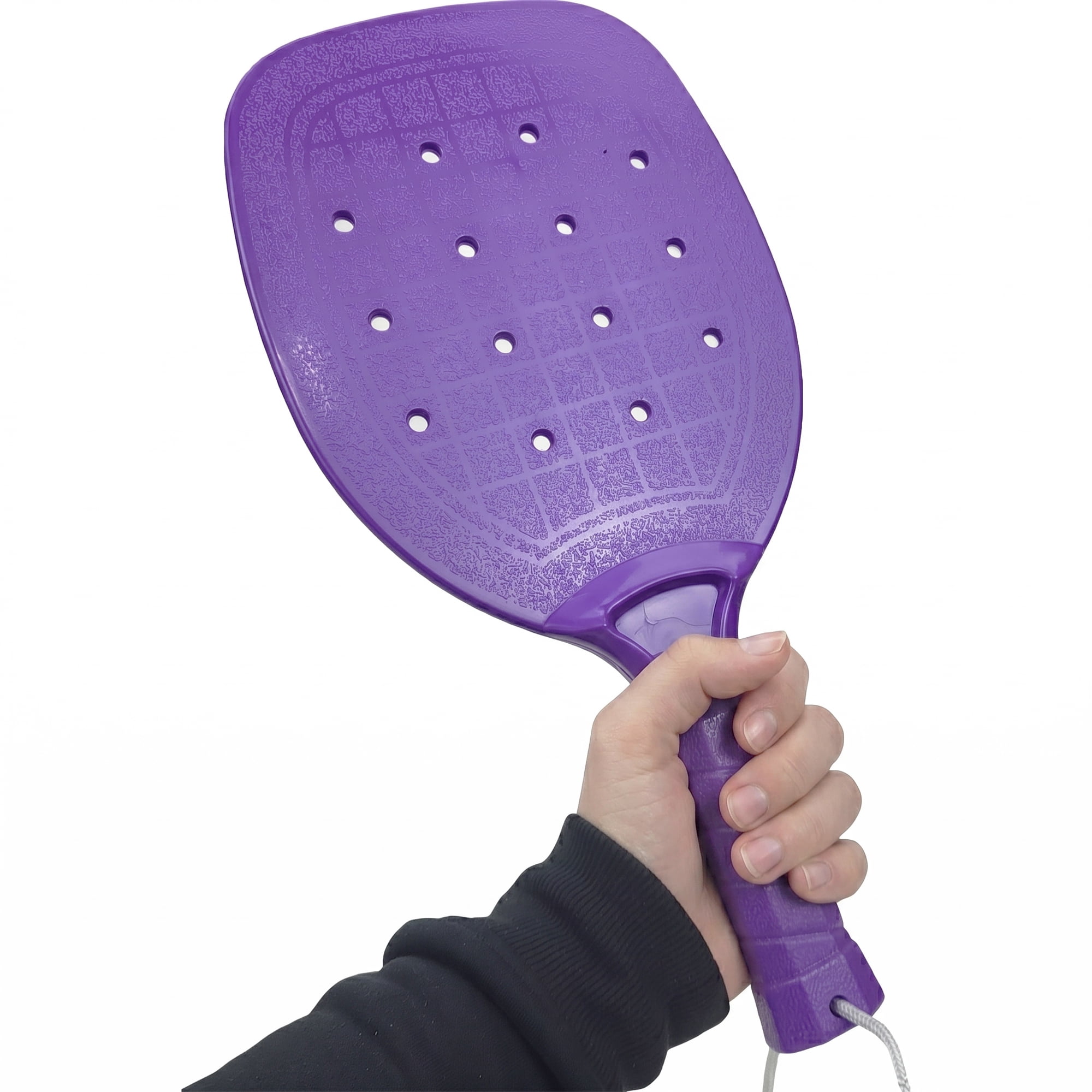 PRISP Set of Pickleball Racquets - 6 Coloured Sturdy Plastic Paddles 15 in