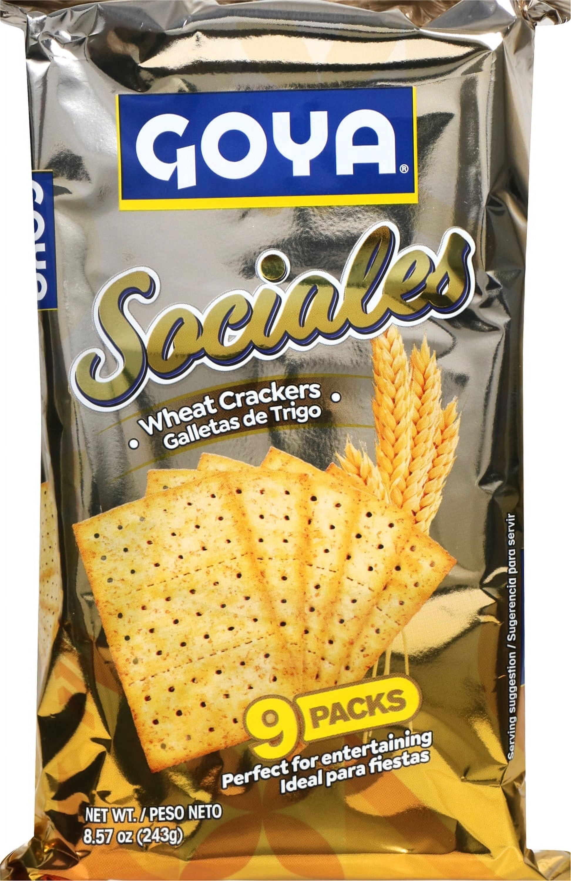 (6 pack) Goya Sociales Wheat Crackers, 10 oz