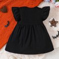 thumbnail image 6 of Likimi Toddler Kids Girls Hallowmas Dress Crew Neck Flutter Sleeve Halloween Graphic Print For Party Comfort Dresses Size 18-24 Months, 6 of 9
