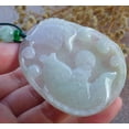 thumbnail image 6 of Green Pale Lavender Natural A Jade jadeite Pendant Fish Coin Ruyi Necklace 678077 TN, 6 of 11