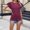 Purple, variant on TAGOLD Summer Casual Tops,Plus Size T-shirt Blouse for Womens, Women's Spring And Summer Fashionable Ruffled Short Sleeved Round Neck,Short Sleeve Round-Neck Blouses & Shirts