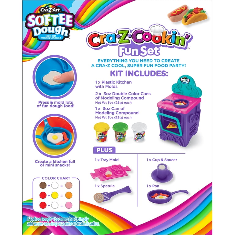 Cra-Z-Art Softee Dough Cra-Z-Kitchen Activity Kit with Many Colors