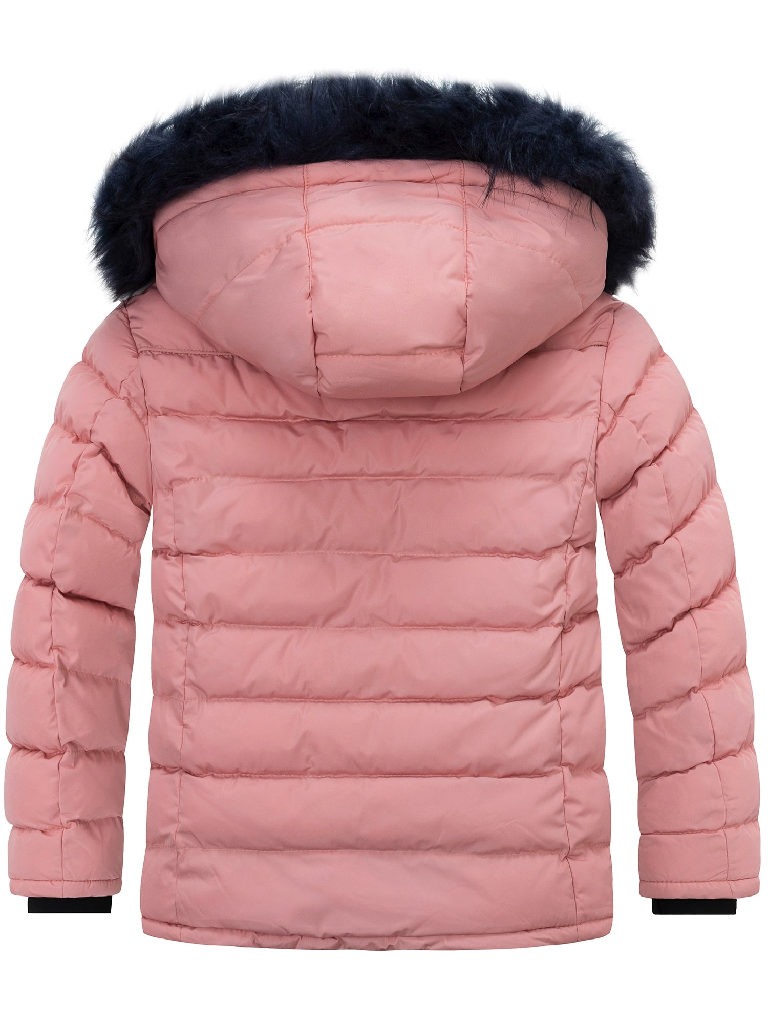 ZSHOW Girls\' Puffer Jacket Waterptproof Puffy Coat Windproof Padded Winter  Jacket Coral Pink 14/16