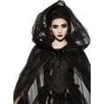 thumbnail image 2 of Capa de tul negra con capucha para mujer adulta Rubies, 2 of 3