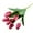 Red, variant on Real-Like PU Bridal Bouquet, Lifelike Wedding Flowers Home Decor Centerpiece, Artificial Floral Arrangement for Vase Table Wedding Party Decoration