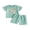Green, variant on Toddler Baby Girl Boy Summer Clothes 2 Pieces Outfits Short Sleeve In My Toddler Era Letter Print T Shirt Tops Pockets Shorts Sets