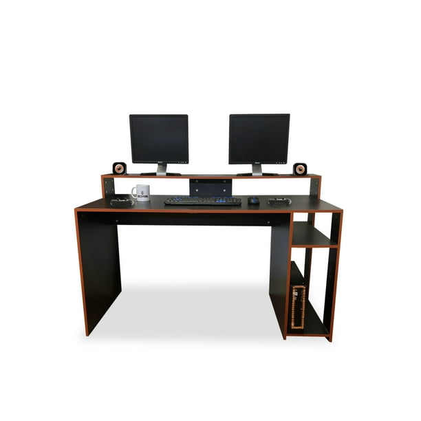 Escritorio Gamer DECOMOBIL Mesa para Computadora Minimalista Negro Mate/Rojo ESCG-01-R