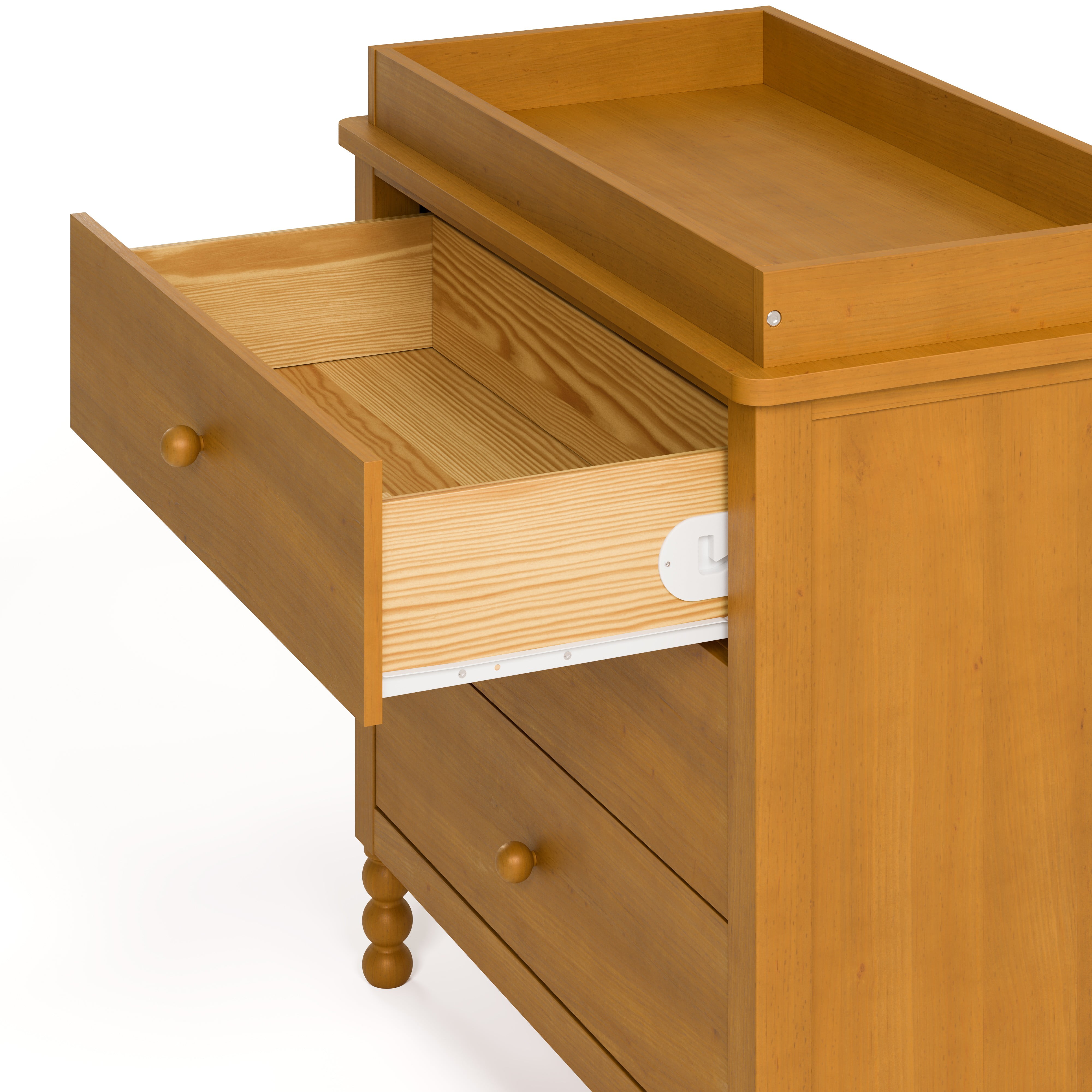 Art of Nursery by Storkcraft Rio 3 Drawer Chest with Removable Infant Changing Topper, Almond
