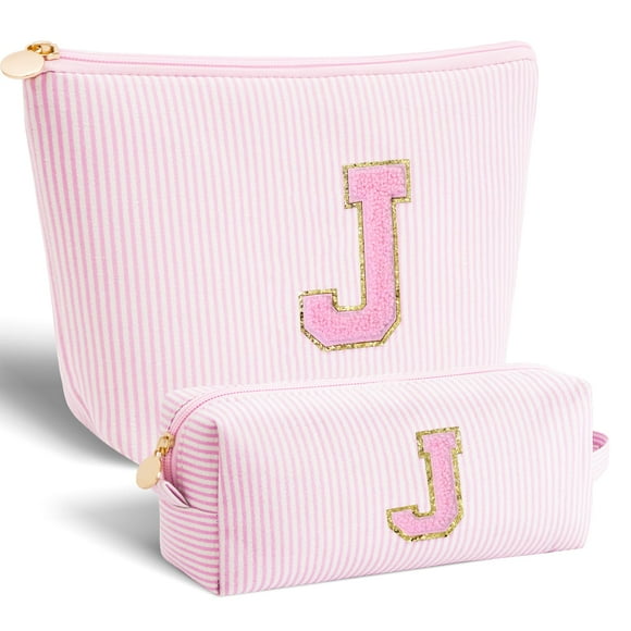 Bolsa de cosméticos Btffitting con monograma de regalo para mujer, color rosa
