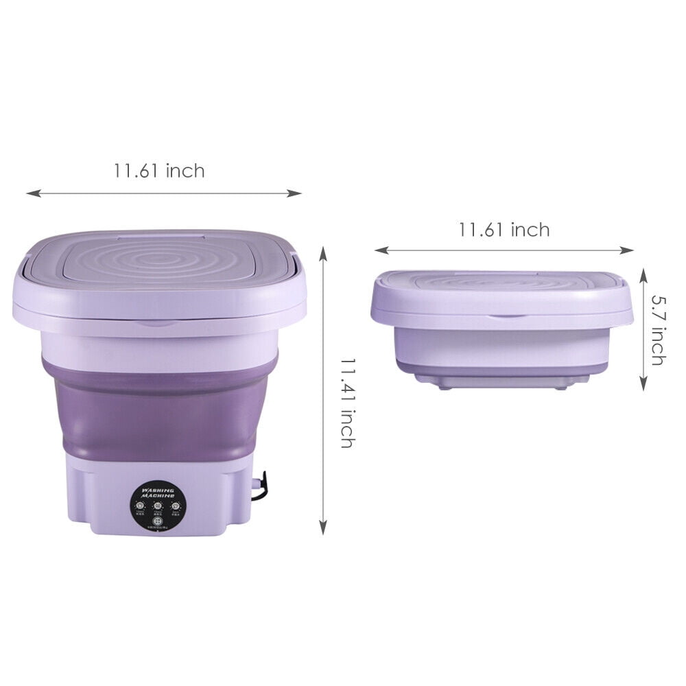 Jinyi Portable Washing Machine, 8L Foldable Mini Washing Machine, Folding Mini Small Washer For Baby Clothes, Underwear Or Small Items, Apartment, Dorm, Camping, RV Travel Laundry-Green