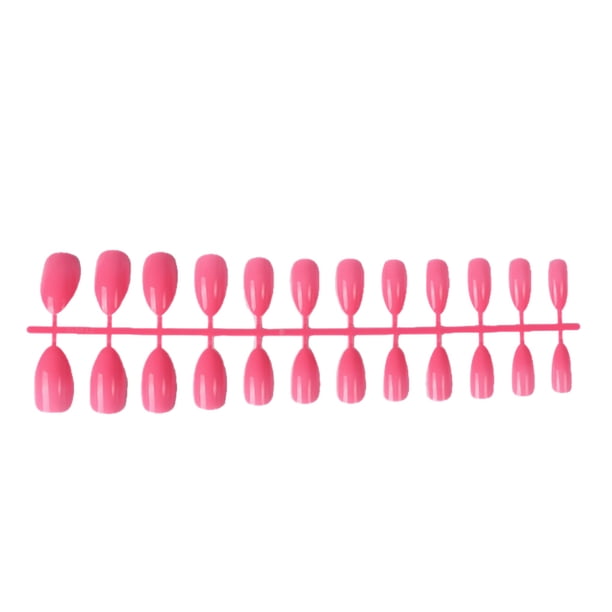 Vogacara 24 piezas de uñas postizas para mujer, bricolaje, herramientas de decoración de manicura falsa, accesorio de decoración de moda, puntas de Juegos de manicura Rosado rojo Vogacara CE011429-10