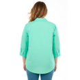 thumbnail image 2 of Woman Within Plus Size 2-Piece Embroidered Poplin Tunic And Tee Set, 2 of 3