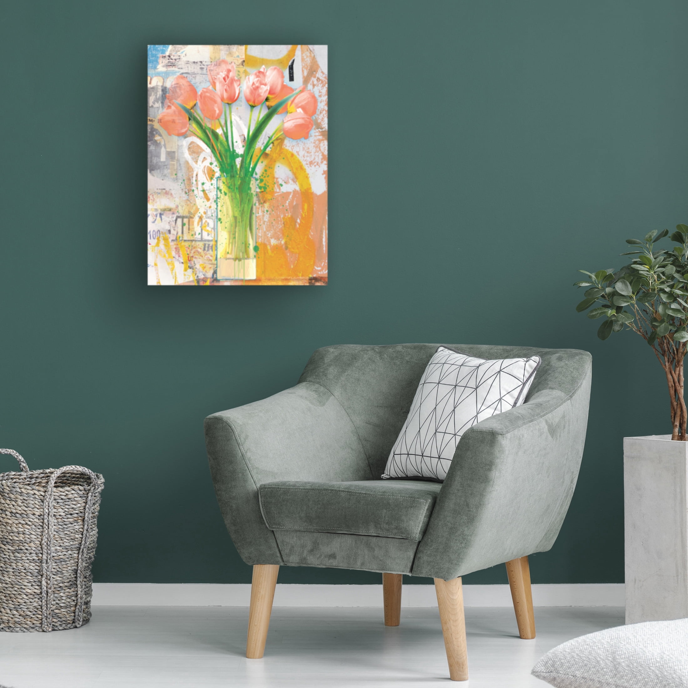 Canvas Wall Art - Porter Hastings 'Urban Bouquet 13' Wall Art for Living Room, Bedroom, or Office Décor by Trademark Fine Art - 35 x 47 Inches