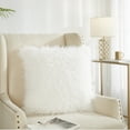 thumbnail image 3 of Better Homes & Gardens Mongolian Faux Fur Pillow, 22 X 22, White, 3 of 5