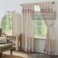 thumbnail image 3 of VHC Brands Kaila Country Cottage Ruffled Gold Ticking Stripe Curtain Short Panel Set 63x36, 3 of 10
