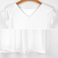 thumbnail image 6 of Kuromi And My Melody Womens Summer Tops Ruffle Short Sleeve Tunic Tops V Neck Loose Fit Flowy T-Shirts, 6 of 7
